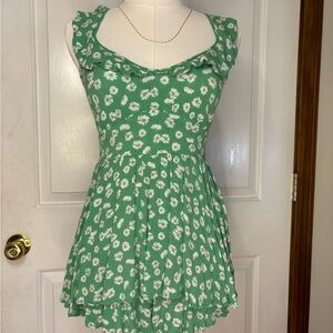Urban Outfitters Green Floral Romper